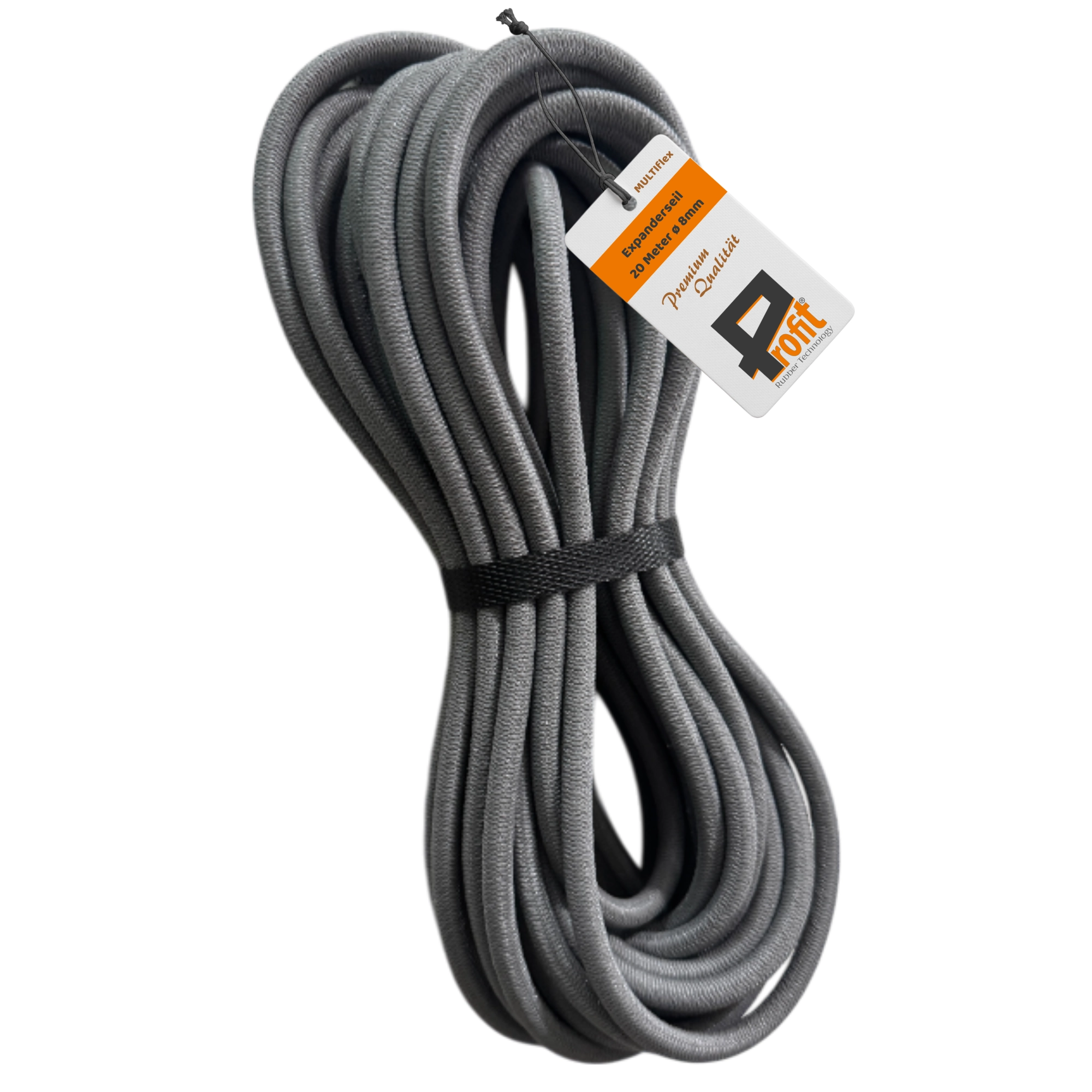Expanderseil 10 Meter x 8mm Multiflex grau für vielfältige Anwendungen