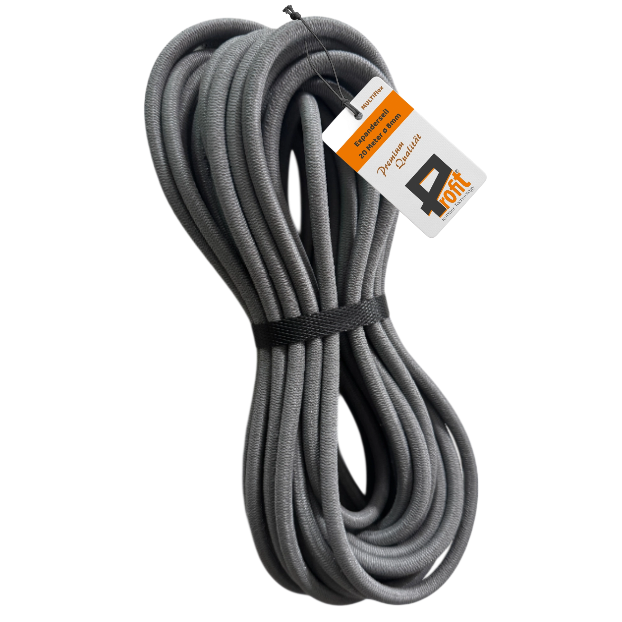 Expanderseil 10 Meter x 8mm Multiflex grau für vielfältige Anwendungen