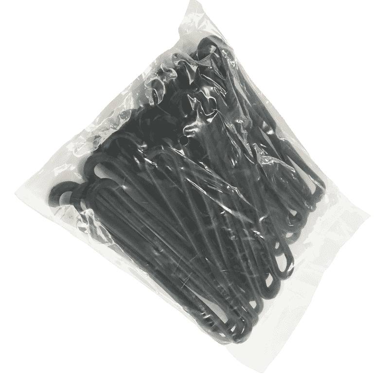Gummi Spannringe 8mm Ø - 40cm Schwarz - 25 Stück, ideal für verschiedene Anwendungen.