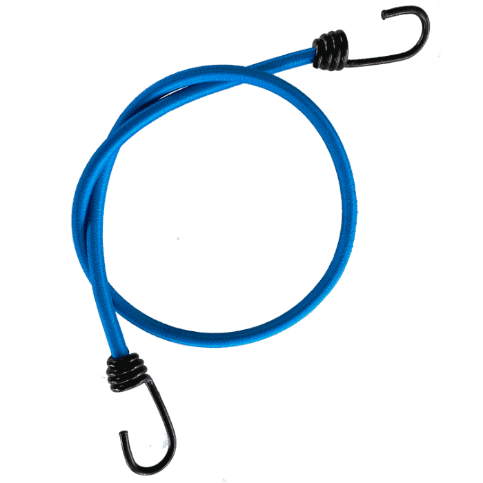 Gummispanner mit Haken in blau 150cm Ø 10mm