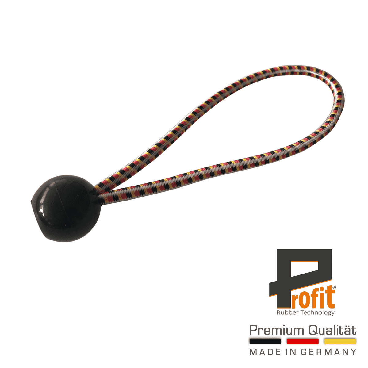 Gummispanner mit Kugel 180mm - Deutschland Edition, hochwertiges Spannwerkzeug