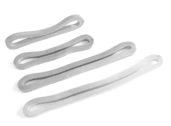 Grauer Gummi-Spannring als geschlossene Schlaufe (Ø 51 mm)