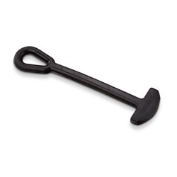 Gummistroppen L 185 mm schwarz aus EPDM, Set mit 100 Stück