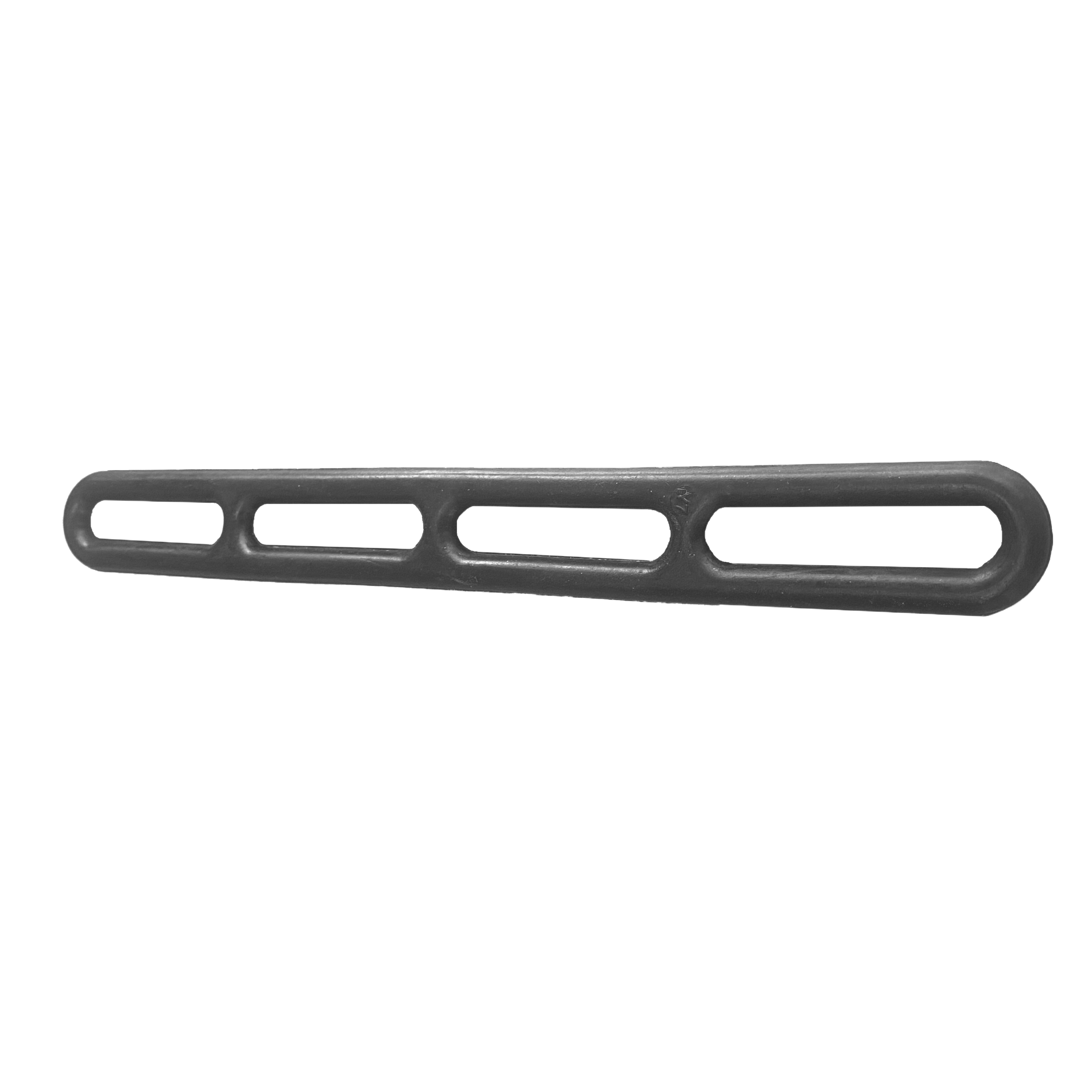 Elastischer schwarzer Gummizug 270 mm mit eingearbeiteten Ösen, als Produktfoto