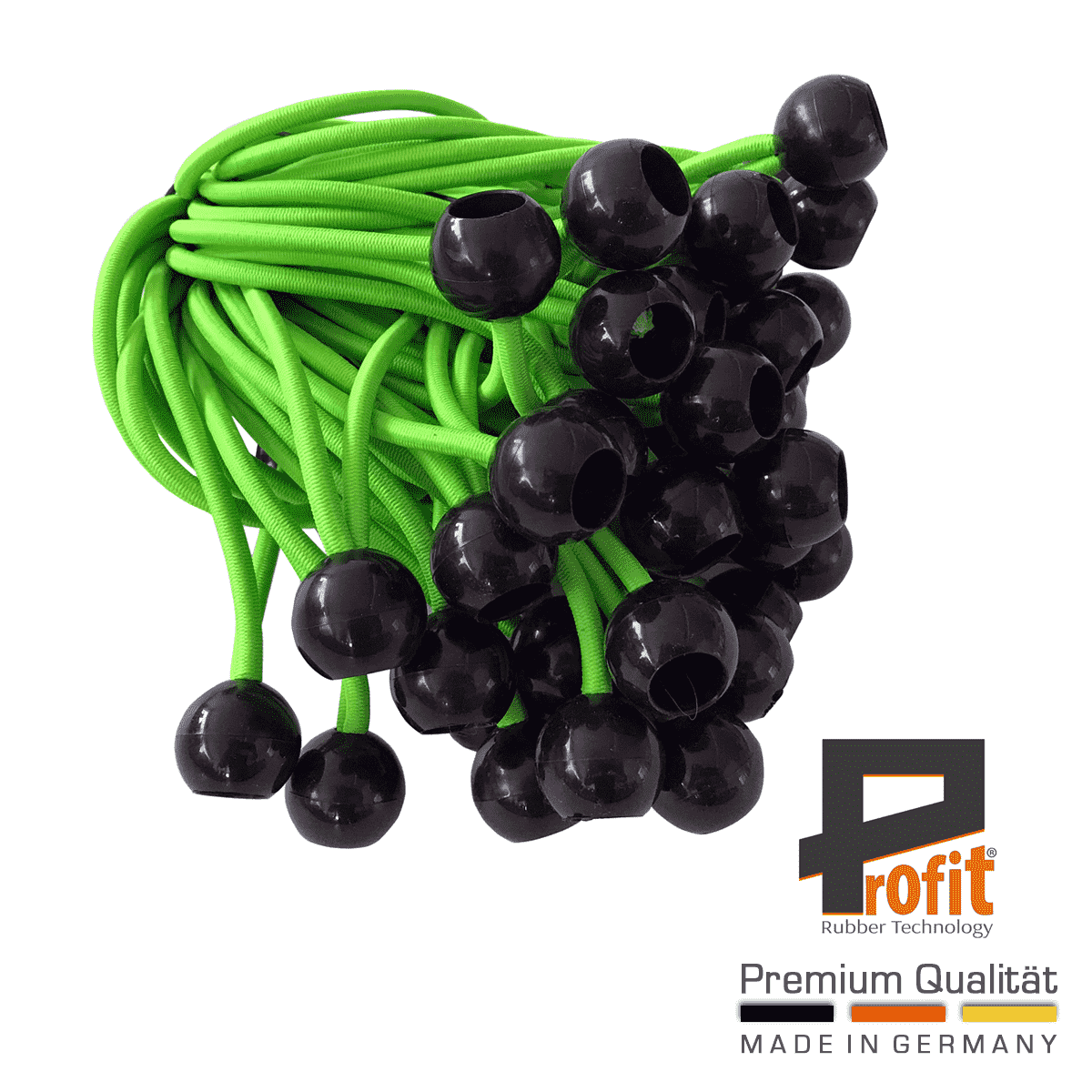 Spannfix mit Kugel 180mm - Neon Grün 25 Stück pro VE für optimale Fixierungen.