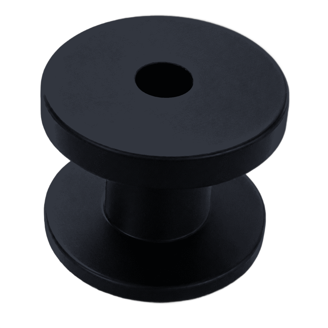 Rundknopf 6mm in schwarz – freigestellter Seilendknopf zum Einhängen