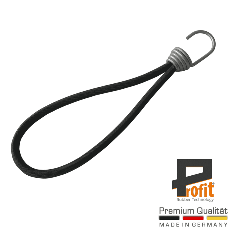 Spannschlaufe mit Edelstahl-Spiralhaken 130mm für sichere Befestigungen