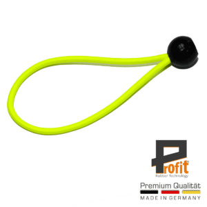 Planengummi mit Kugel 180 mm – Neongelb – 25 Stück pro VE