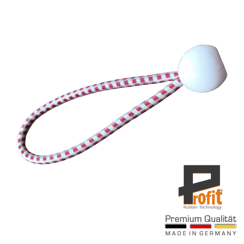 Planengummis mit Kugel Weiß 250mm Österreich Edition für sichere Befestigungen