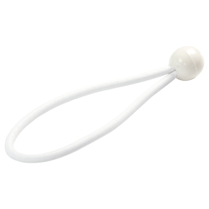 Gummischlaufen mit Kugel 180mm Weiß - 25 Stück pro VE, vielseitige Halteelemente 2