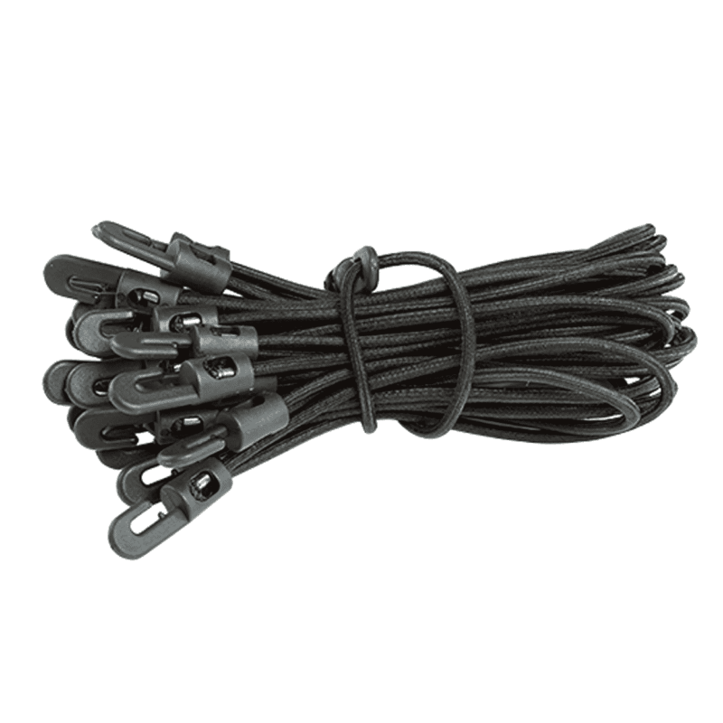 Gummischlaufen 350mm schwarz mit Haken - 25 Stück, flexibel und stabil