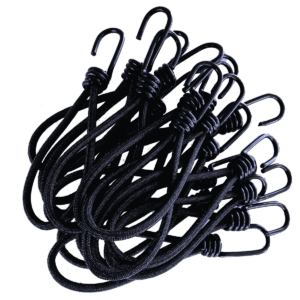 Spannschlaufen 180mm schwarz Spiralhaken - 25 Stück für sicheres Befestigen