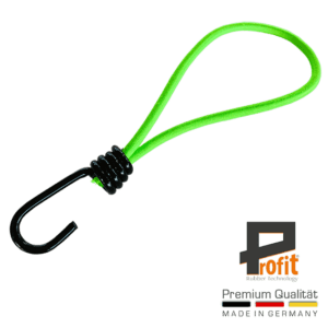 Expanderschlingen mit Spiralhaken Neongrün 250mm – 25 Stück