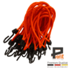 Planengummis Neonorange 250mm mit Spiralhaken 25 Stück für sicheres Befestigen