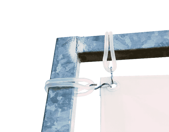 Gummi Spannringe 8mm Ø - 25cm Transparent - 25 Stück auf einem weißen Hintergrund 3