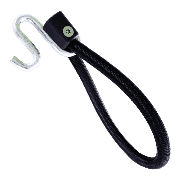 SuperFix-Swanneck Bannergummi 16cm | 6mm Ø | SCHWARZ | 25 Stück für Bannerbefestigung