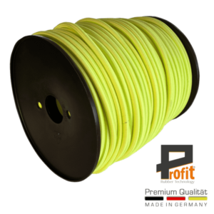 Expanderseil Anhänger in Neongelb, 6mm auf 100 Meter Rolle