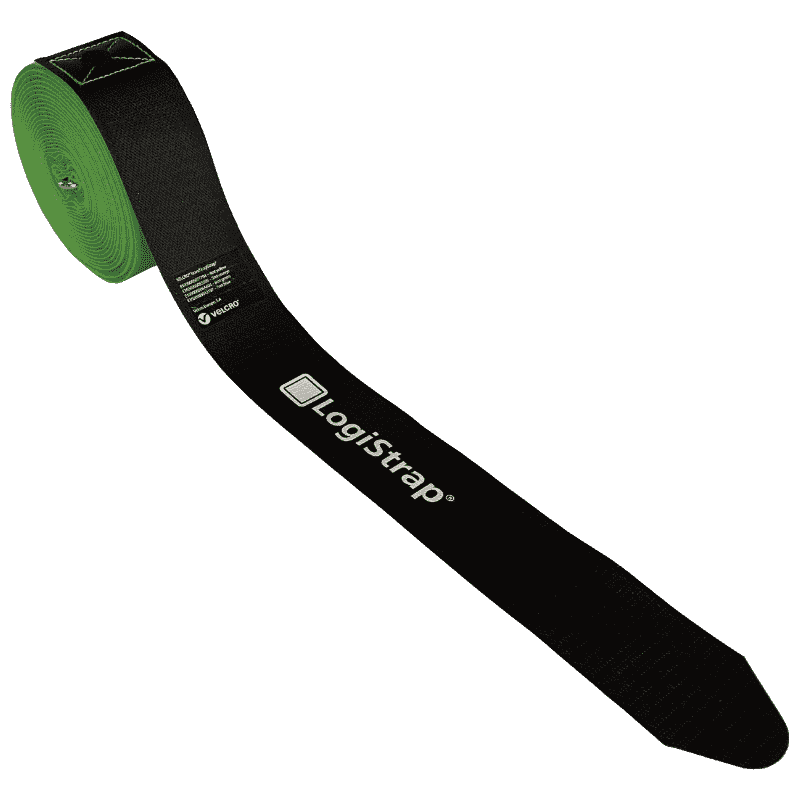 Palettengummi LOGISTRAP® 50x6000mm Schwarz/Grün für optimale Ladungssicherung