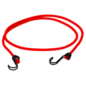 Gummiseil mit Haken in Rot, 150 cm lang und stark