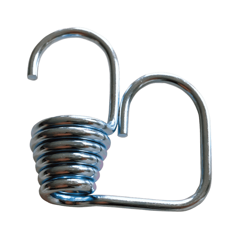 Spiralhaken mit Zusatzhaken für Expanderseil 8mm Ø verchromt, ideal für Befestigungen