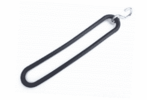 Gummi Spannring mit S Haken in Schwarz, 8mm Ø, 25cm