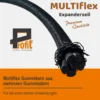 Expanderseil 20 Meter x 8mm Multiflex schwarz im Set mit 10 Spiralhaken für vielseitige Anwendungen 2